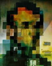 Haga click para ver la imagen ampliada 1974_25_gala contemplating the mediterranean sea which at twenty meters becomes the portrait of a.jpg